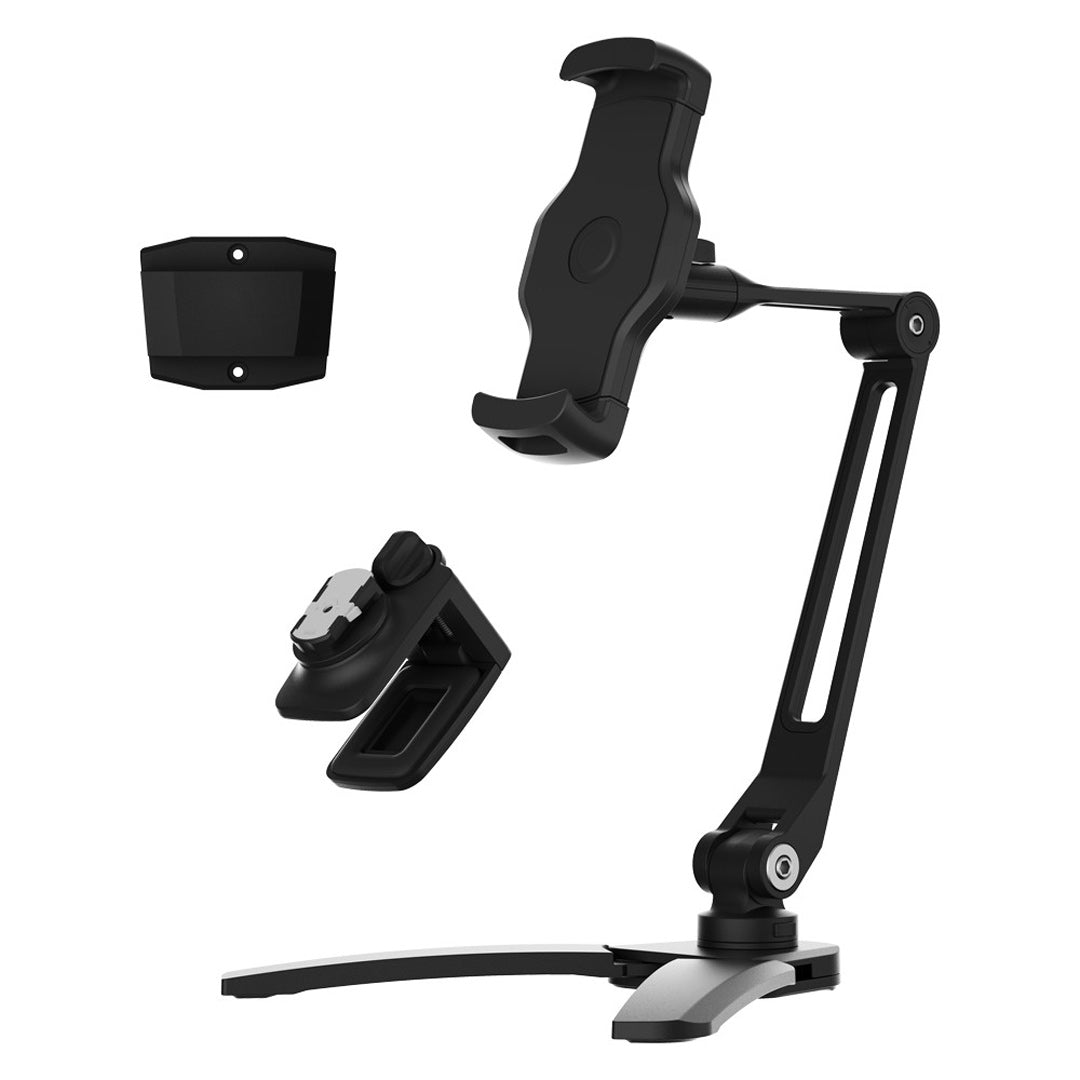 Powerology Solid Alloy Aluminum 360deg Rotatable Suction Phone Holder Black