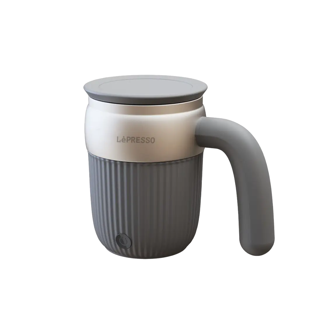 LePresso Auto Magnetic Stirring Mug 450ml Gray