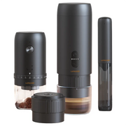 LePresso Brewology Coffee Kit Espresso Maker Rechargeable Grinder Milk Frother Black