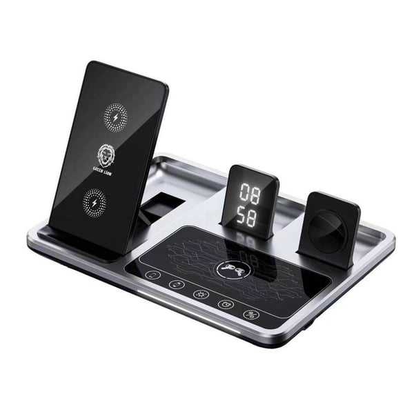 Green Lion 4 in 1 Wireless Charging Station Gray