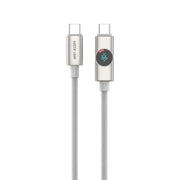 Green Lion Volt Display USB C to USB C Nylon Braided Cable Titanium