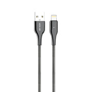 Green Lion USB A to Lightning Metal Spring Hose Cable Silver