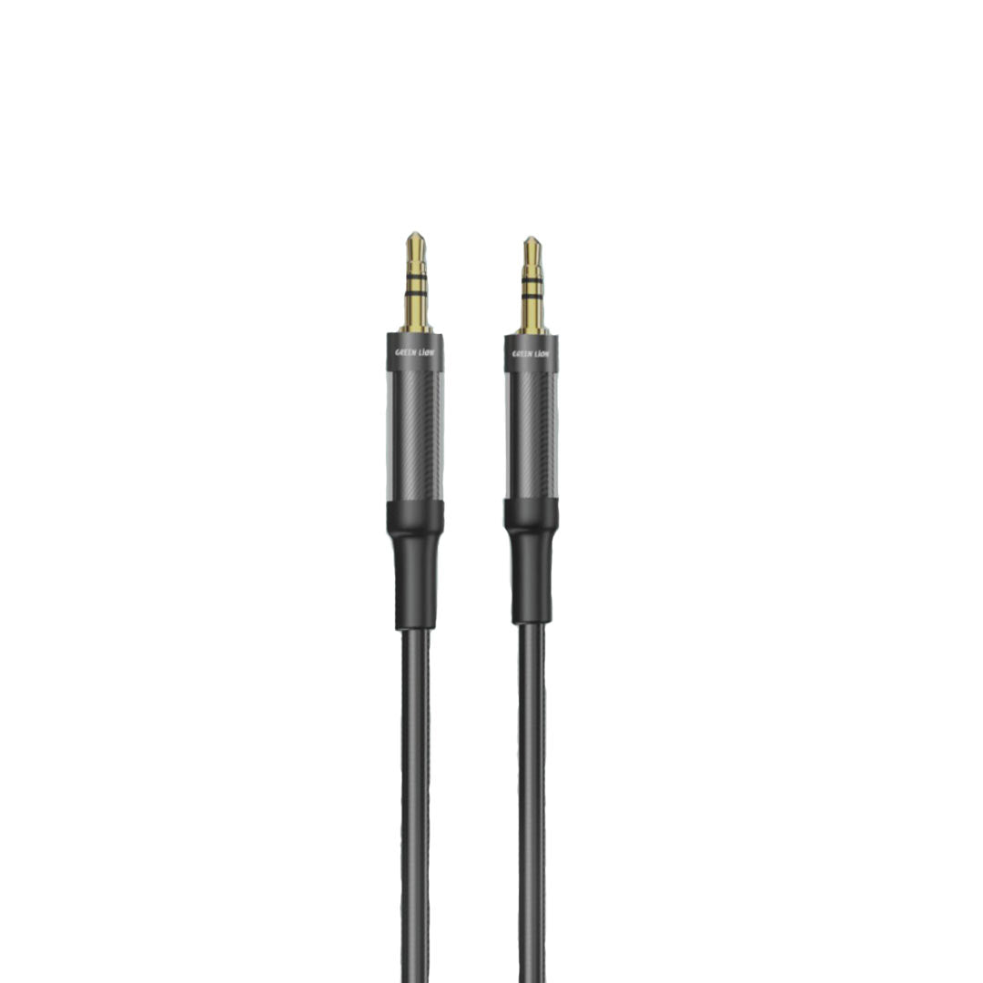Green Lion Aux to Aux Braided Cable 1m Black