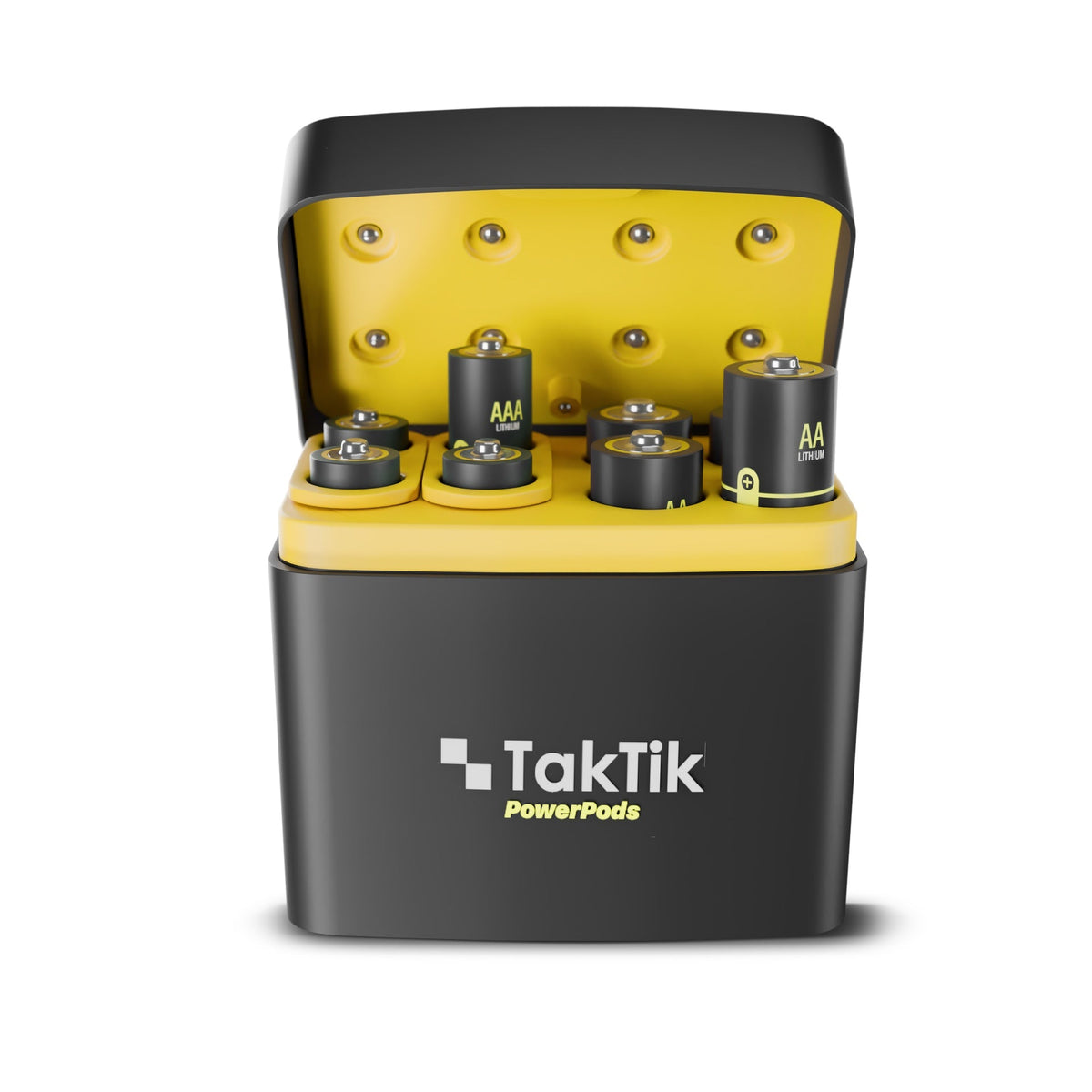 شاحن بطاريات ليثيوم تكتك مع 8 بطاريات قابلة للشحن 5 فولت Taktik Powerpods Batteries With Charger