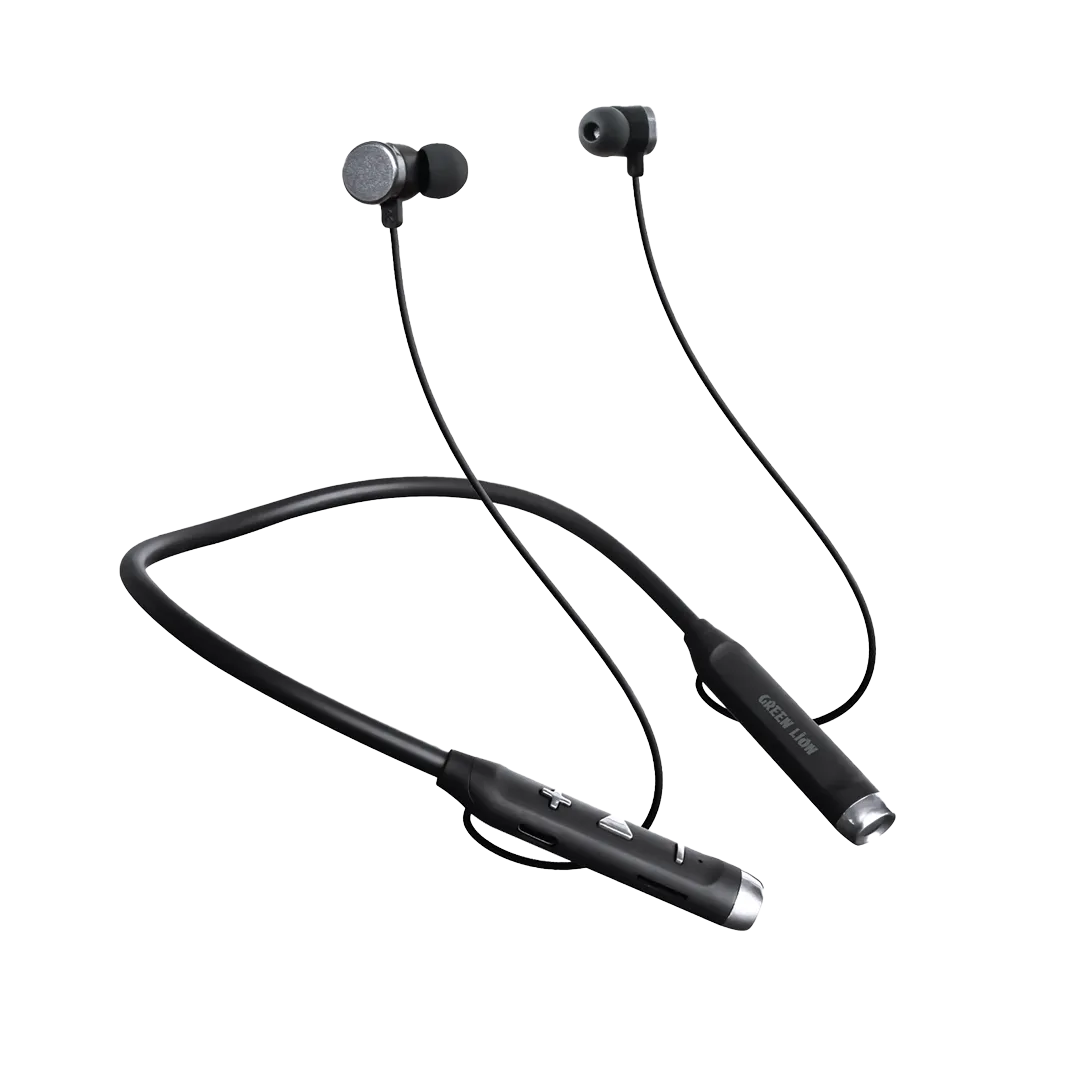 Green Lion X Neckband Earphone Black
