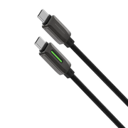 Powerology 60w Braided USB C to USB C Cable Black