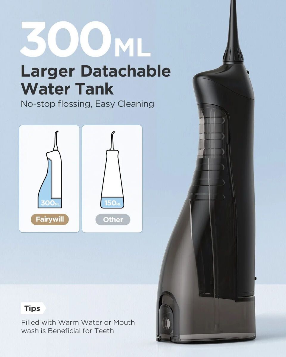 جهاز خيط الأسنان المائي فيري ويل 300 مللي Fairywill Oral Care 5020E Water Flosser