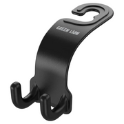 Green Lion Car Headrest Dual Hook Organizer Black