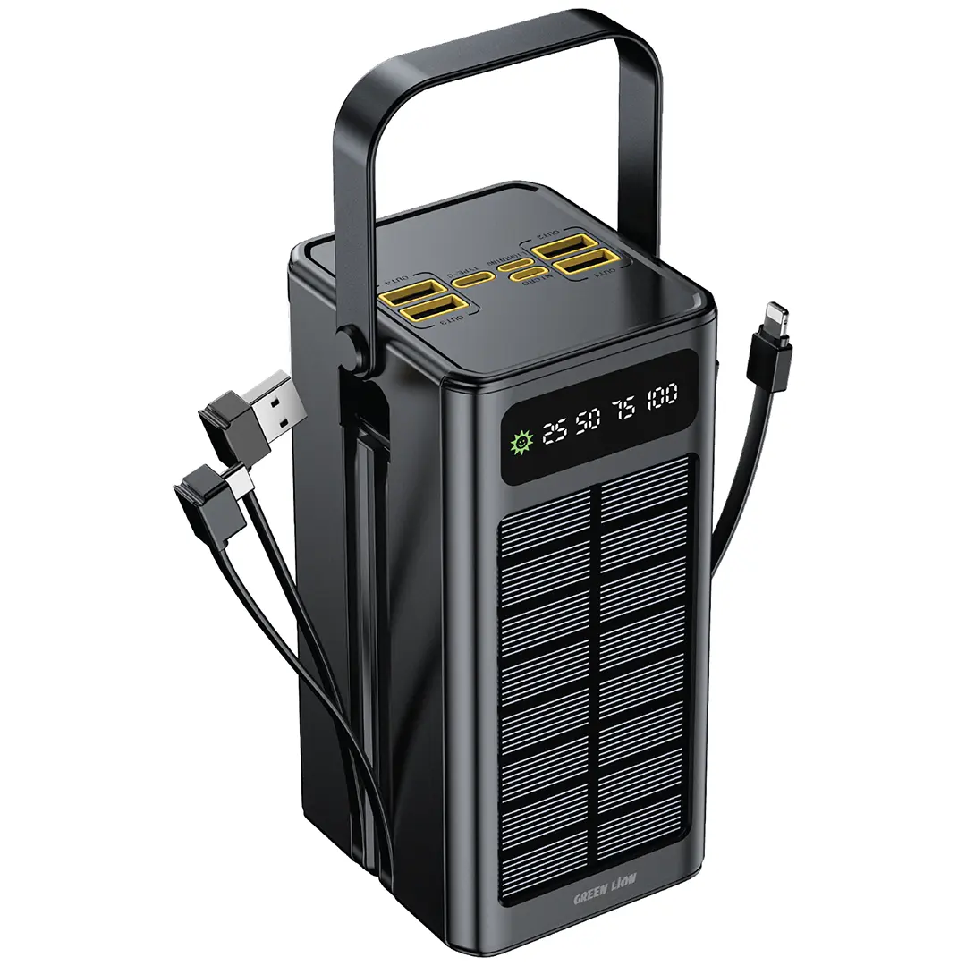 Green Lion Solar X 60000mAh Power Bank PD 20w Black