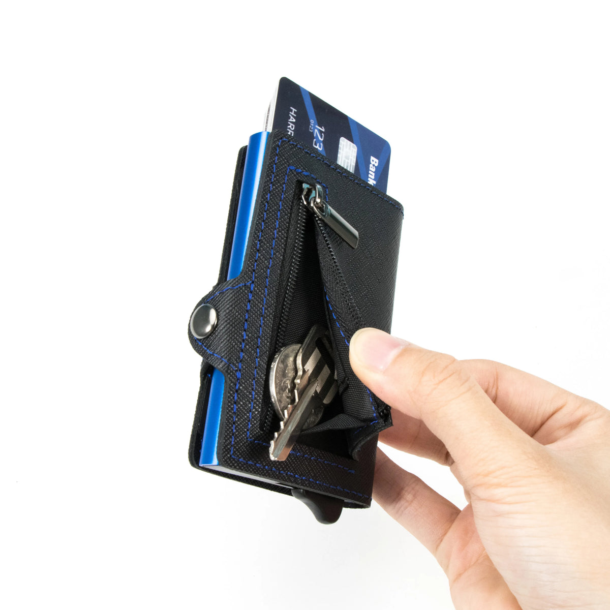 محفظة جلد طبيعي ليفيلو Cache – ثماني فتحات بطاقات – تفاصيل المنتج والعبوة