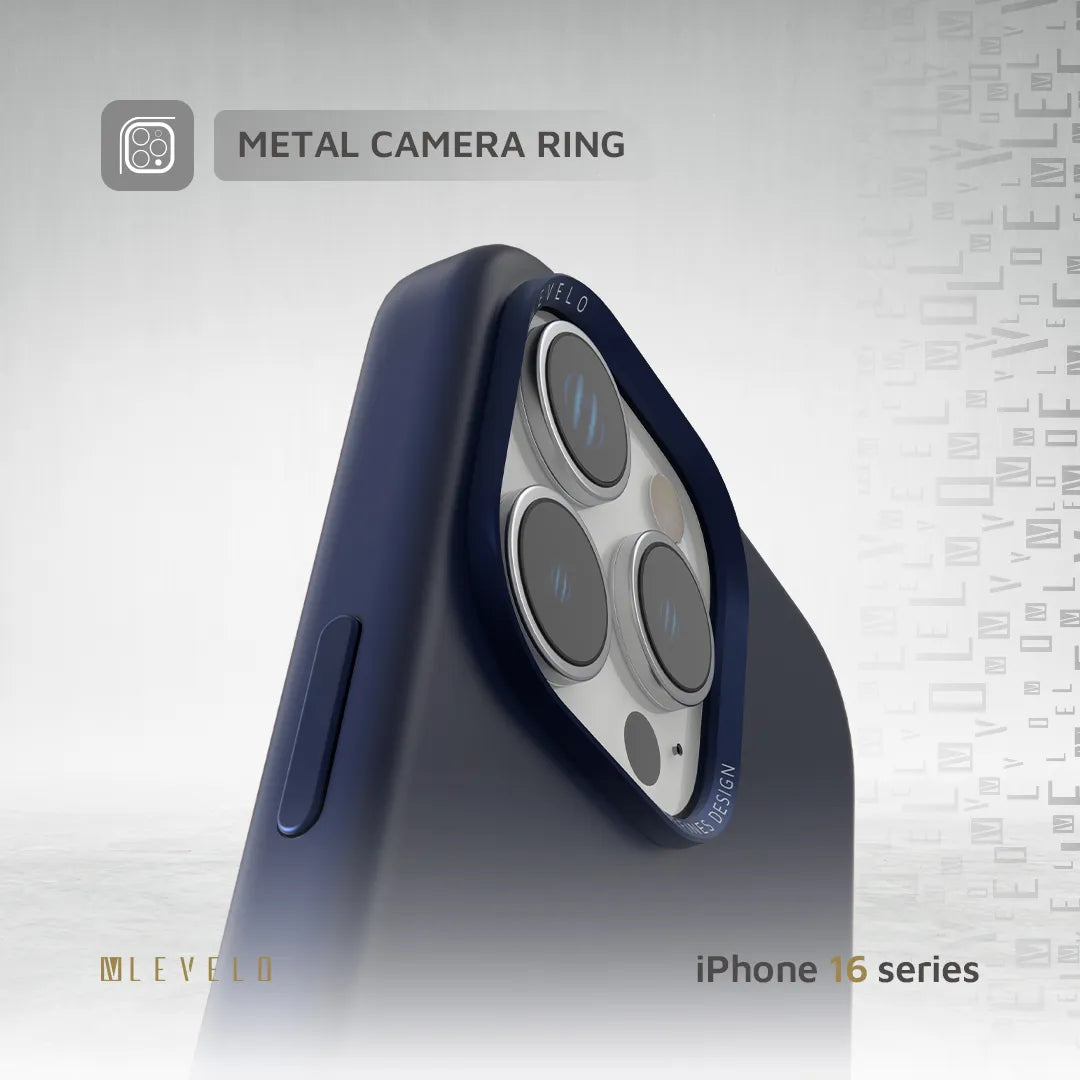 كفر ليفيلو Iris من السيليكون لآيفون 16 برو ماكس – أزرق – تفاصيل المنتج والعبوة