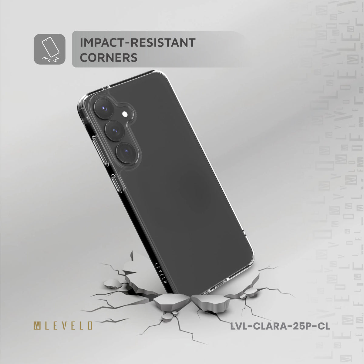 كفر ليفيلو Clara Clear لسامسونج S25 / S25 Plus / S25 Ultra – تفاصيل المنتج والعبوة