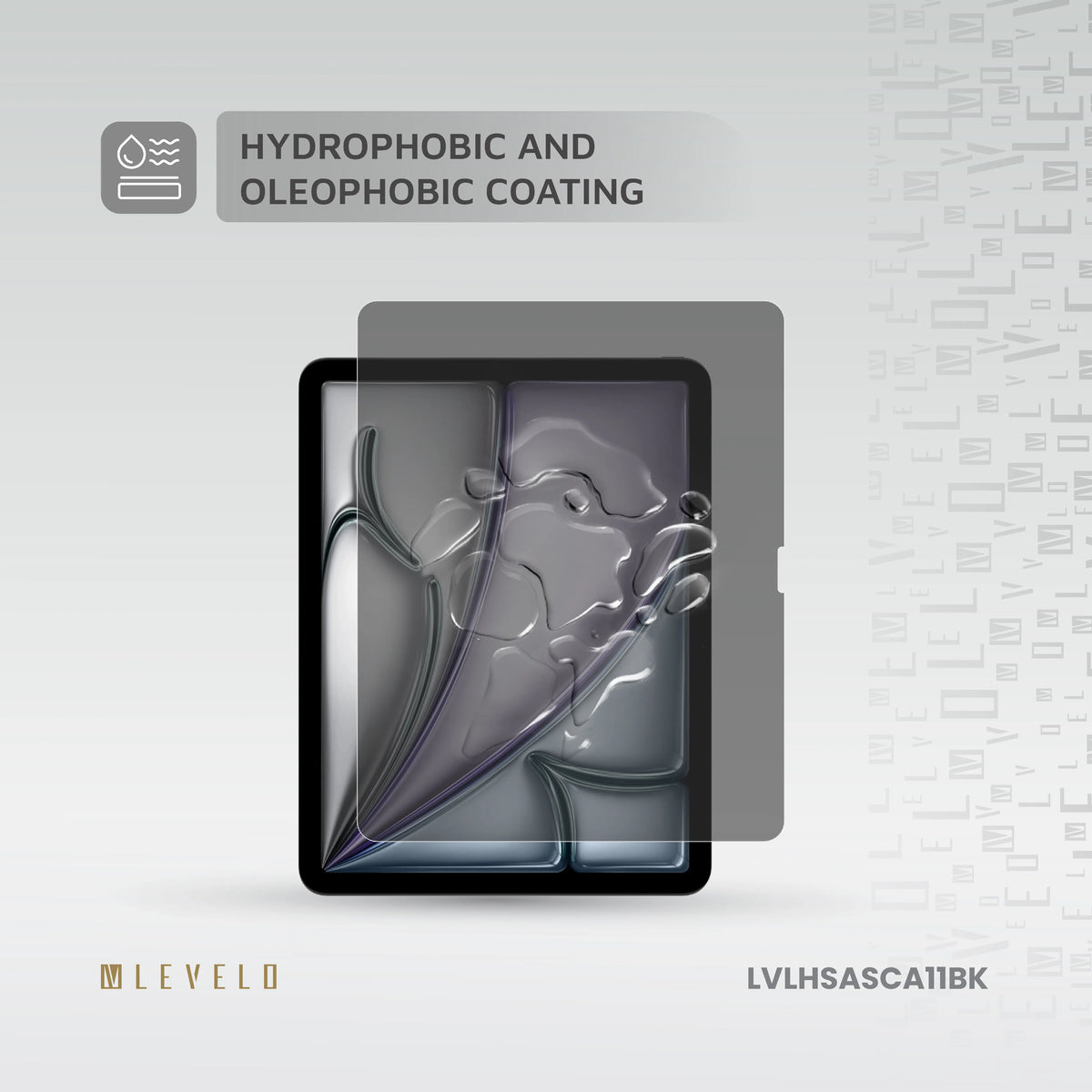 واقي شاشة خصوصية زجاجي ليفيلو لآيباد Pro وAir ‏2024 – تفاصيل المنتج والعبوة