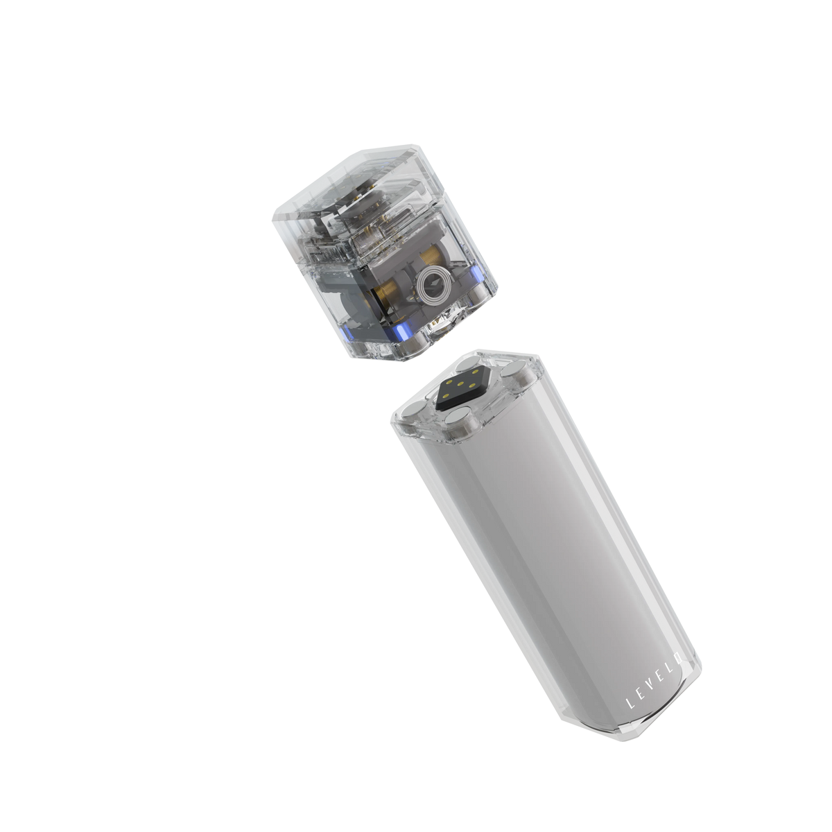 باور بانك ليفيلو SwapCell Pro بسعة إجمالية 15000 mAh ورؤوس قابلة للتبديل – شفاف – تفاصيل المنتج والعبوة