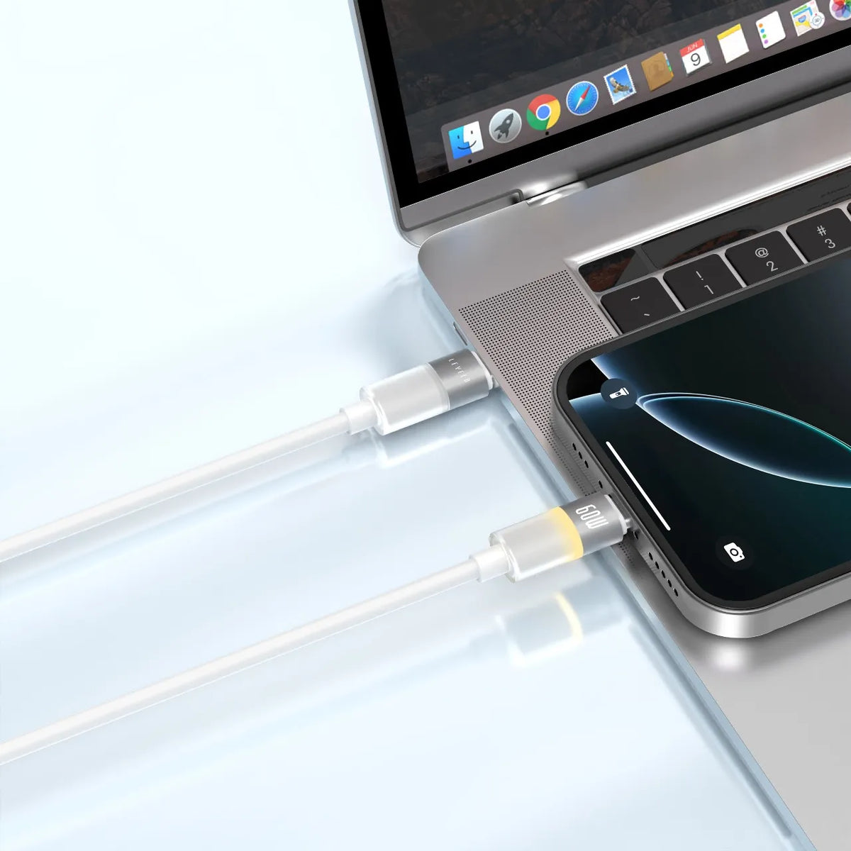 كابل ليفيلو Luno من USB-C إلى USB-C بقدرة 60 واط – متر واحد – تفاصيل المنتج والعبوة