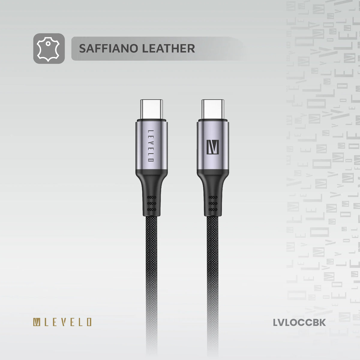 كابل ليفيلو Otto من USB-C إلى USB-C بقدرة 60 واط – 1.2 متر – تفاصيل المنتج والعبوة