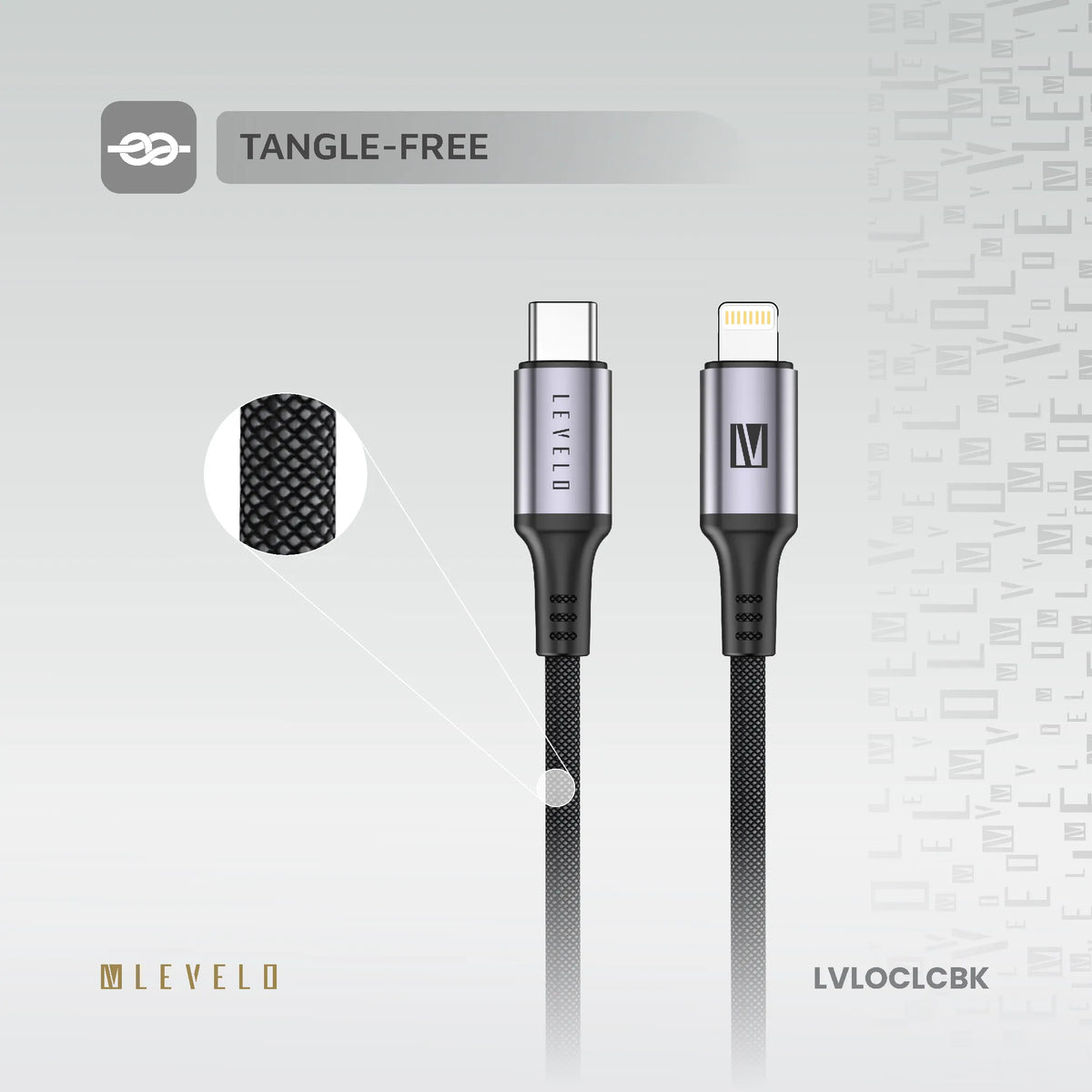كابل ليفيلو Otto من USB-C إلى Lightning بقدرة 30 واط – 1.2 متر – تفاصيل المنتج والعبوة
