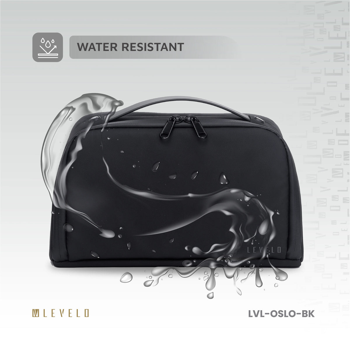 حقيبة أدوات عناية وإكسسوارات ليفيلو Oslo – أسود – تفاصيل المنتج والعبوة