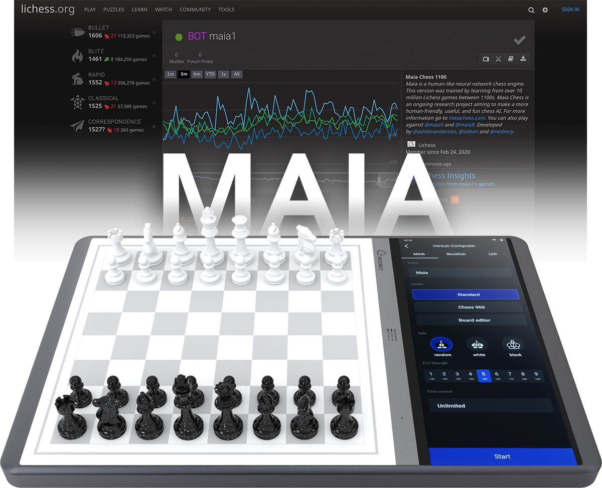 طاولة شطرنج ذكية تعمل بالذكاء الاصطناعي مع شاشة 12.3 بوصة Chessnut Evo - The Future of Ultra Smart AI Chessboard