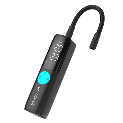 منفاخ إطارات راف باور الكهربائي المحمول 60 واط – 25 لتر/دقيقة أسود | RAVPower 60W Portable Electric Tire Inflator - 25L/min Black | صورة المنتج 1 / Product image 1
