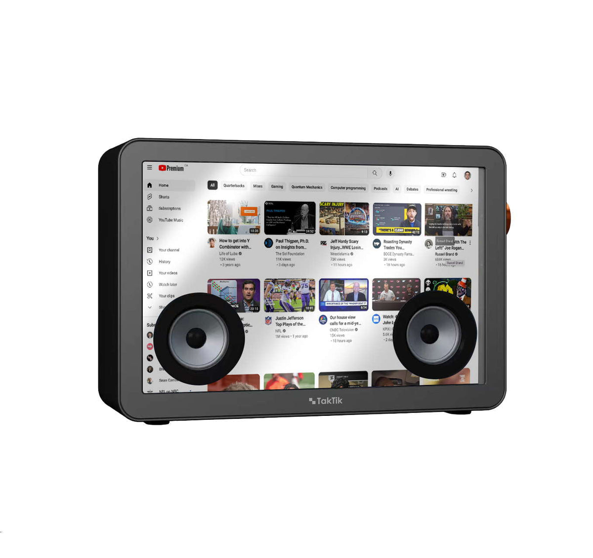 سبيكر بلوتوث تكتك مع شاشة اندرويد ذكية 19 بوصة مدمجة و 2 ميكروفون Taktik Sound Box