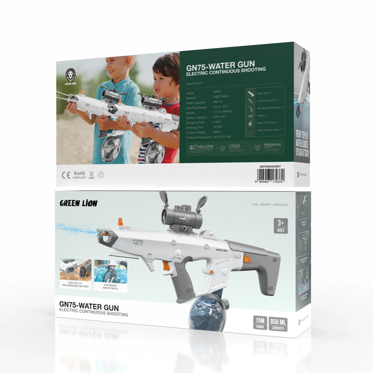 Green Lion GN 75-Electric Water Gun - Grey – image 2