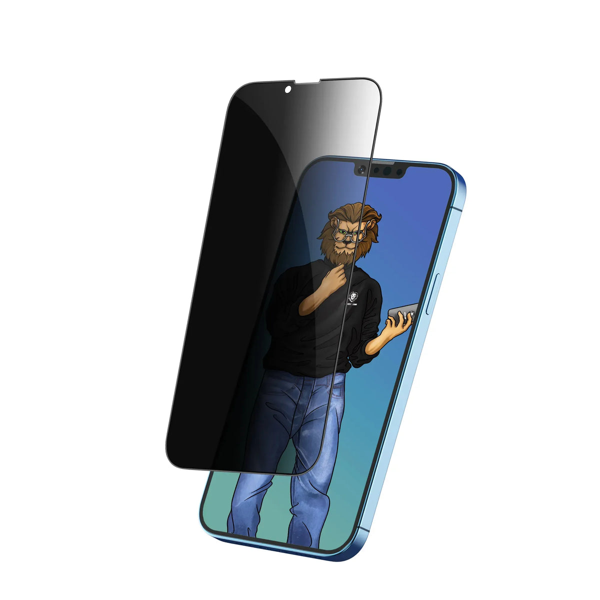 Green Lion 9h Steve Privacy Full Glass Screen Protector for Iphone 12 12 Pro – image 8