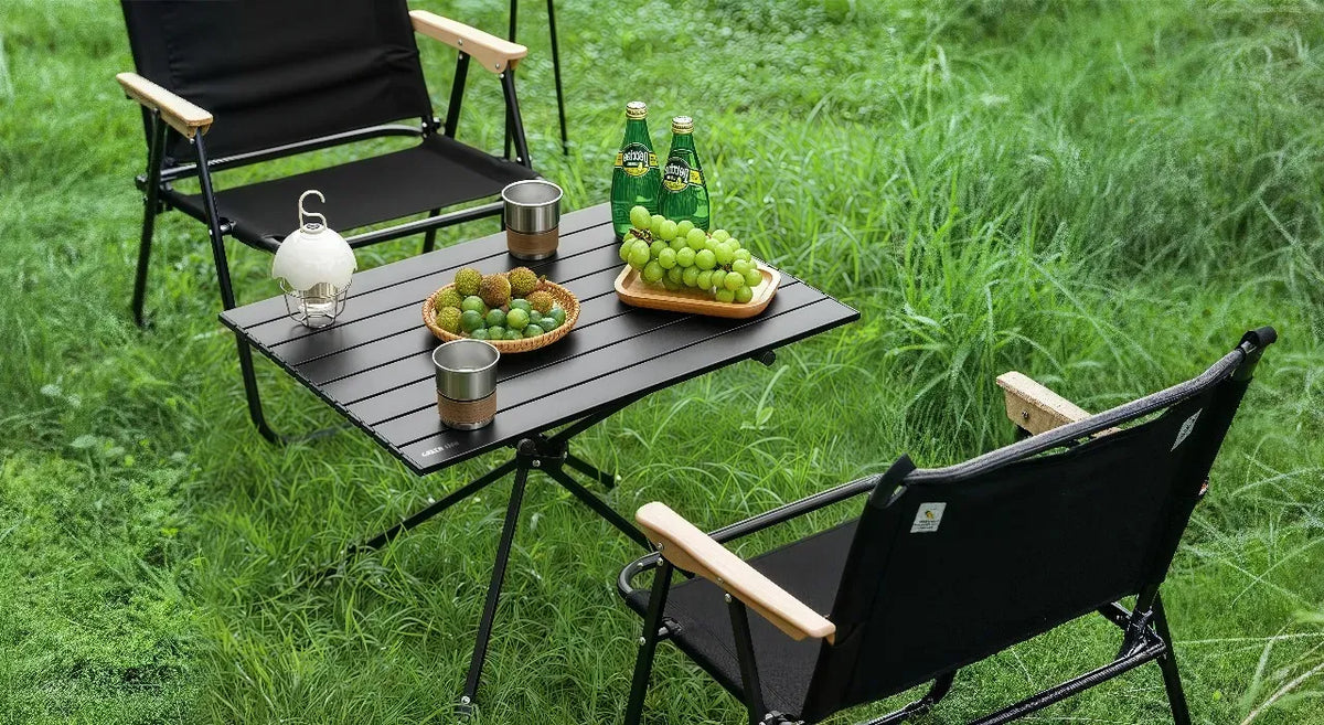 Green Lion Camp T2 Foldable Camping Table Black – image 3