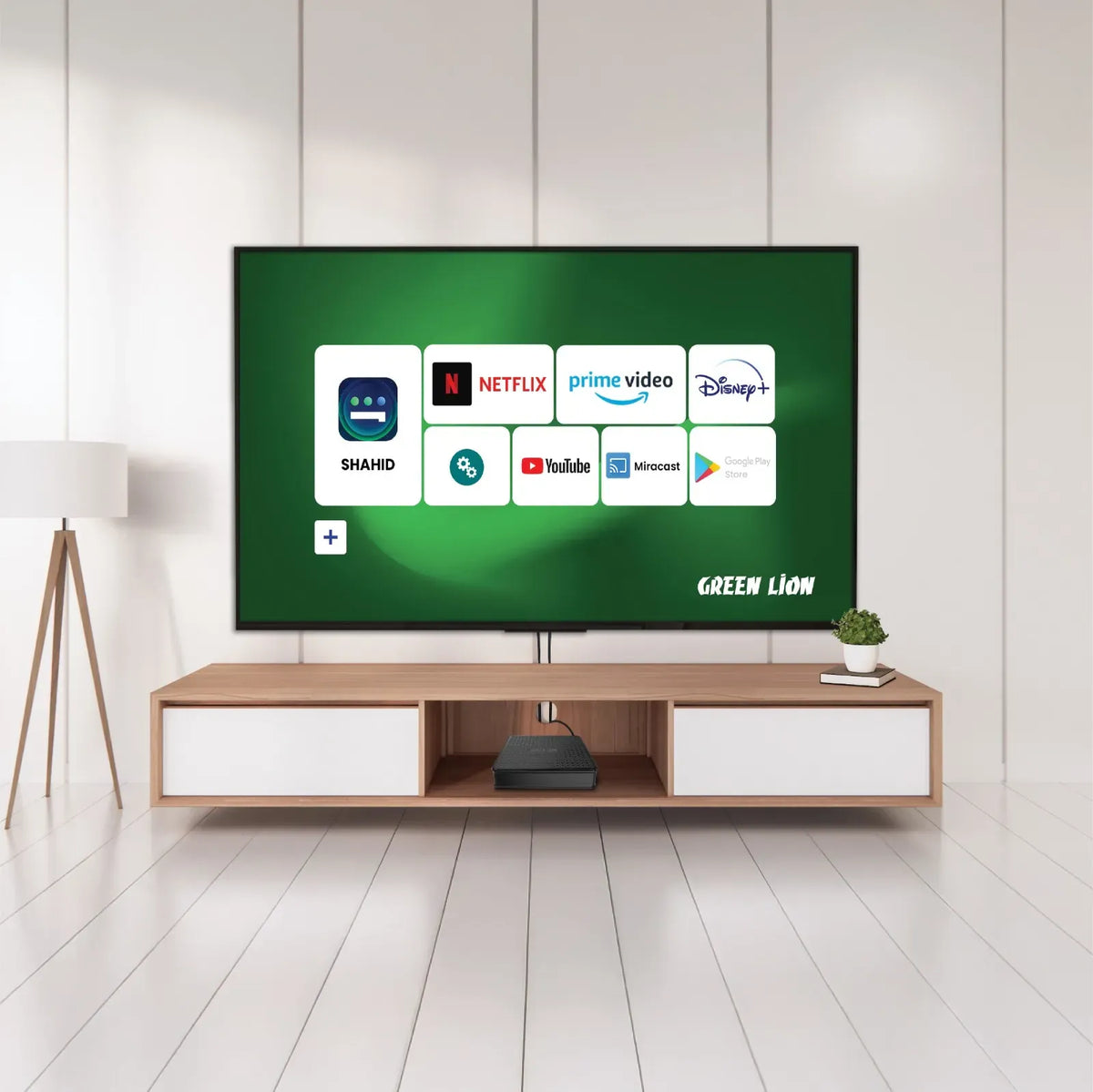Green Lion TVBox- Android.104 Kwith Remote Control - Black – image 3