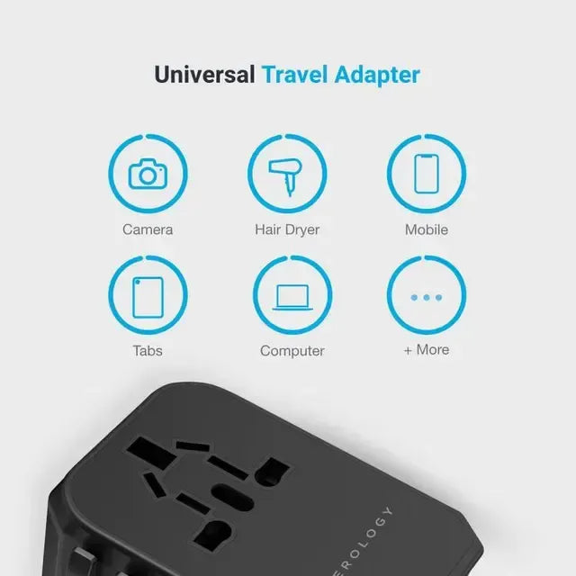Powerology Universal Multi-Port Travel Charger - Black – image 8