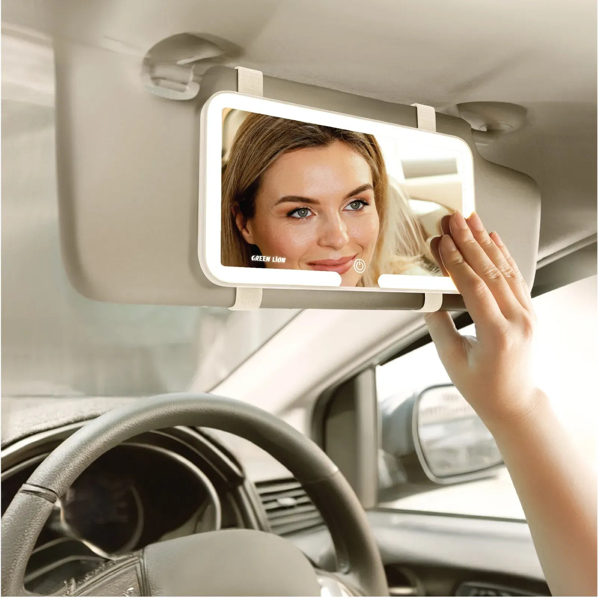 Green Lion Gmr 48 Car Makeup Mirror Beige – image 4