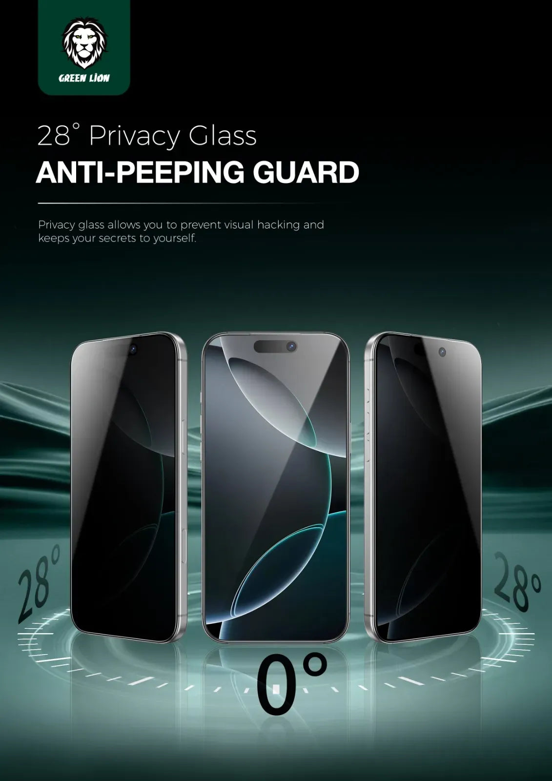 Green Lion 9 HSteve Privacy Screen Protector - Black Edge/Privacy – image 6