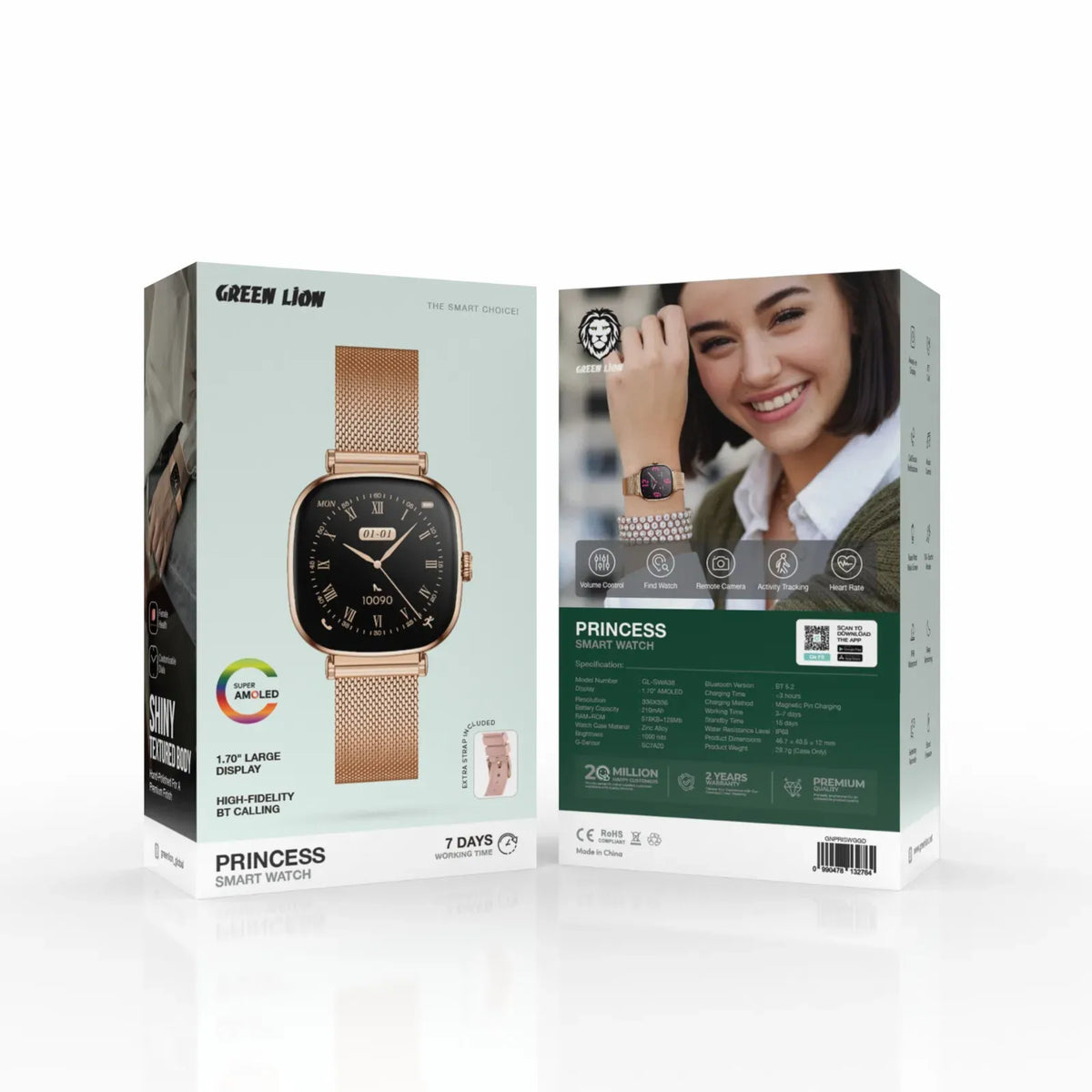 Green Lion Princess Smart Watch - GlossyGold – image 2