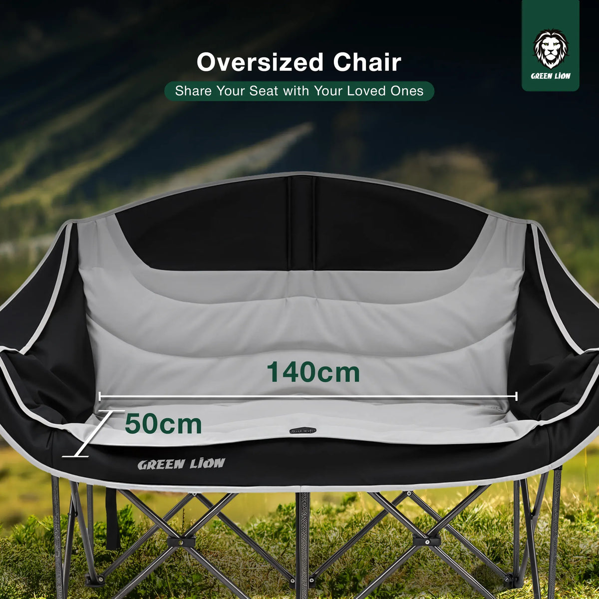 Green Lion Double Camping Chair Beige – image 12