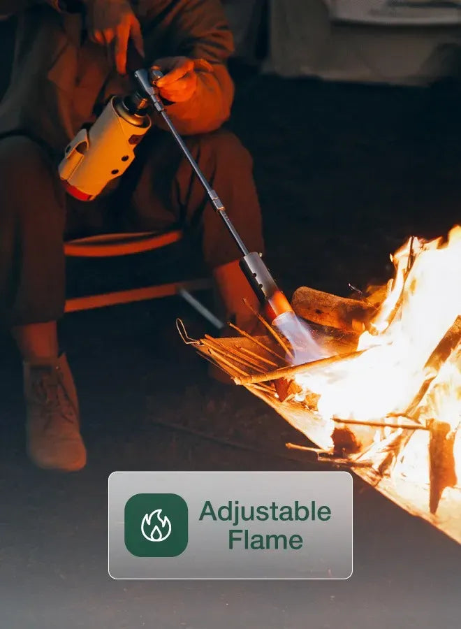 Green Lion Flame Torch Camping Gas Lighter Silver – image 6