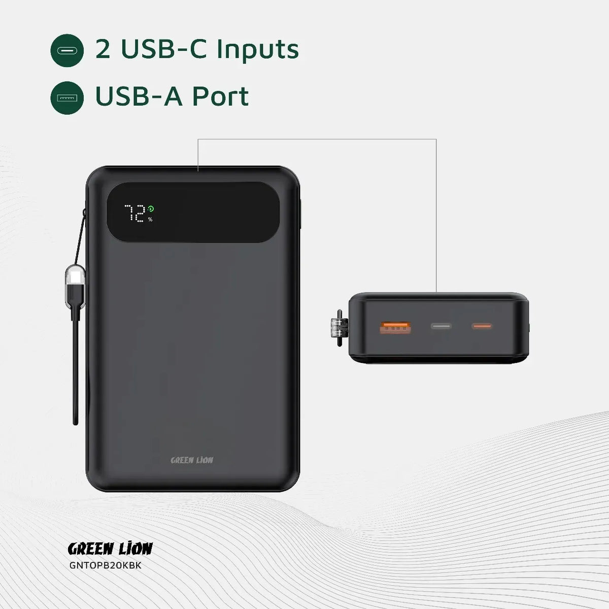 Green Lion Toledo 20000mAh Power Bank PD 20w Black – image 11