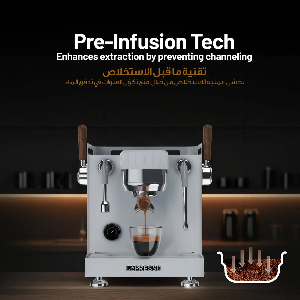 LePresso Bellissimo Triple Boiler 15 Bar Coffee Machine with Dual Italian Pump - White – image 13