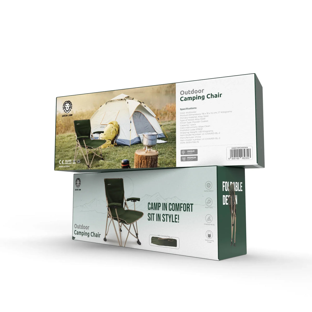 Green Lion Outdoor Camping Chair – image 3