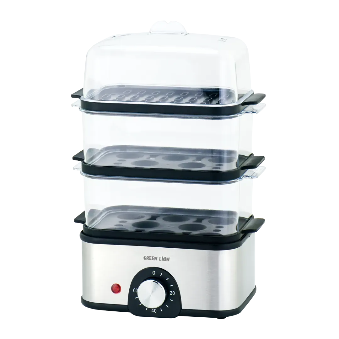 Green Lion 3-Tier Egg Cooker 500 W - Gray – image 3