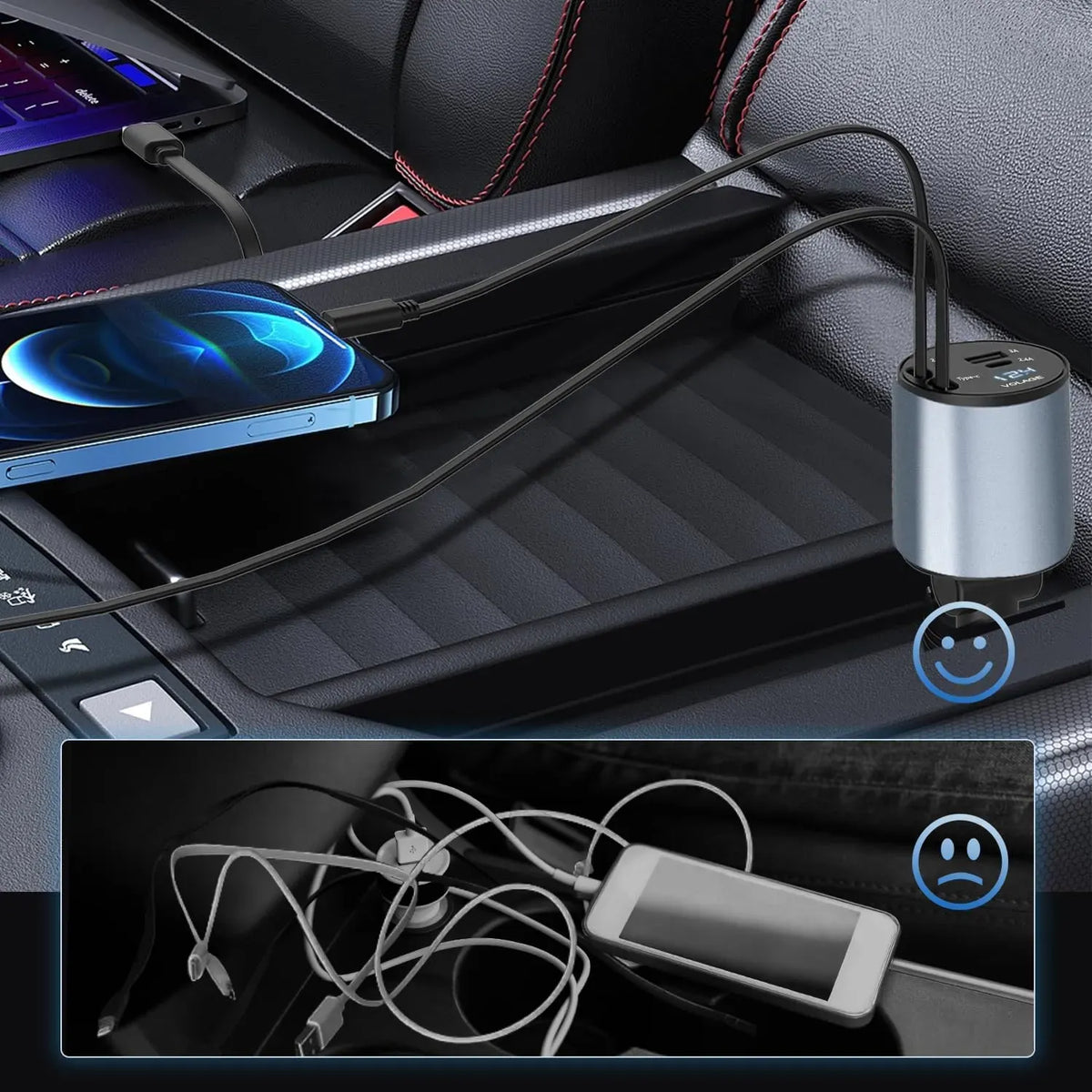 Green Lion 4 in 1 Car Charger Gray – image 7