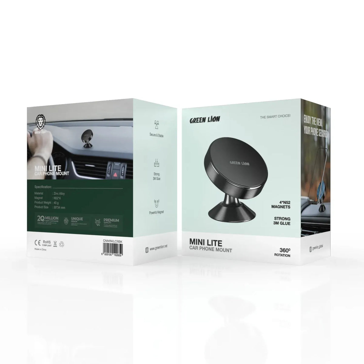 Green Lion Mini Lite Car Phone Mount Black – image 4