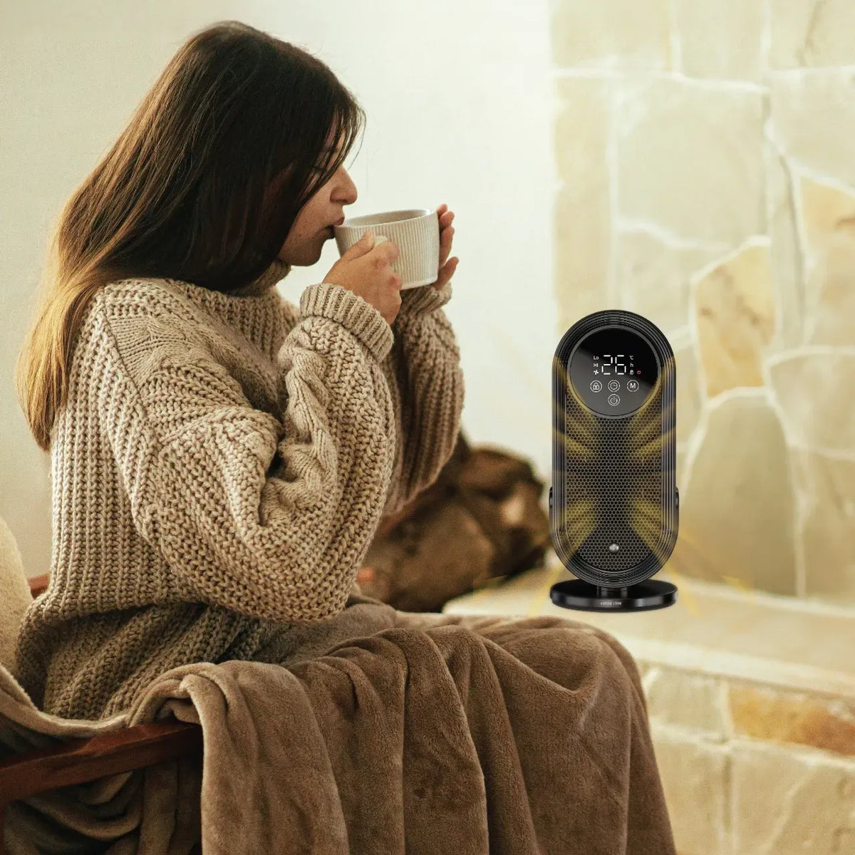 Green Lion Heater Litewith Remote Control 1500 W - Black – image 4