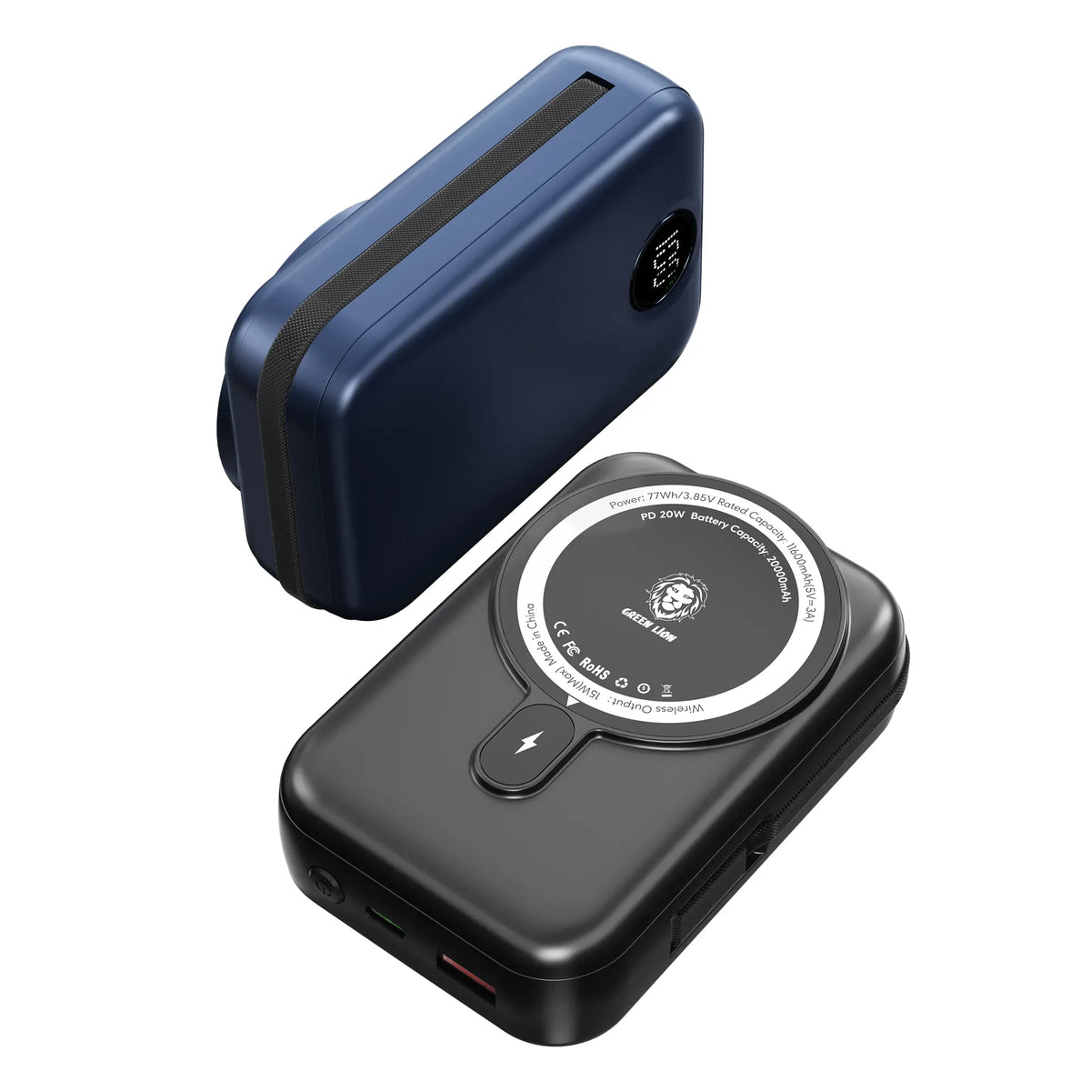 Green Lion 20000 m Ah Monaco Mag Safe Power Bank - Black – image 4