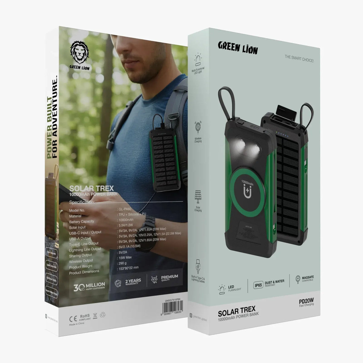 Green Lion Solar Trex 10000mAh Power Bank Black – image 5