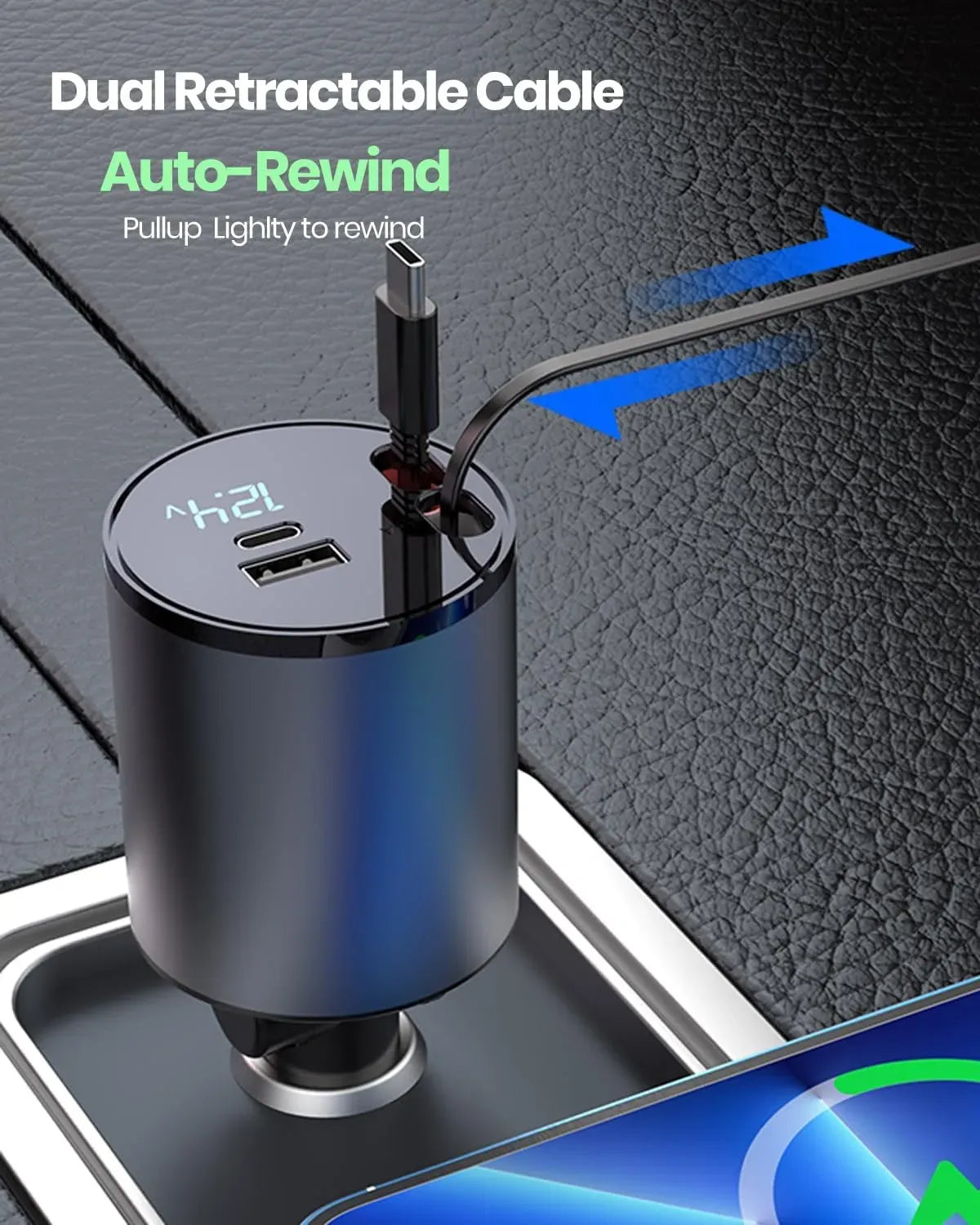 Green Lion 4 in 1 Car Charger Gray – image 9