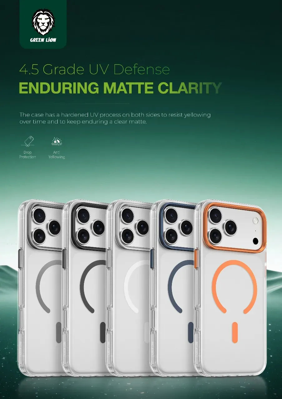 Green Lion Matte Mag Safe - GrayTitanium
