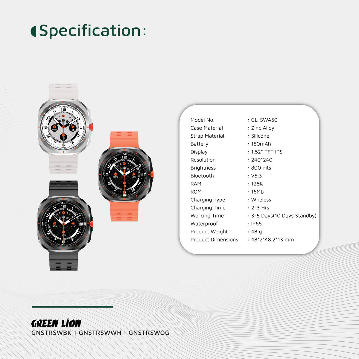 Green Lion Strive Smart Watch - Black – image 10