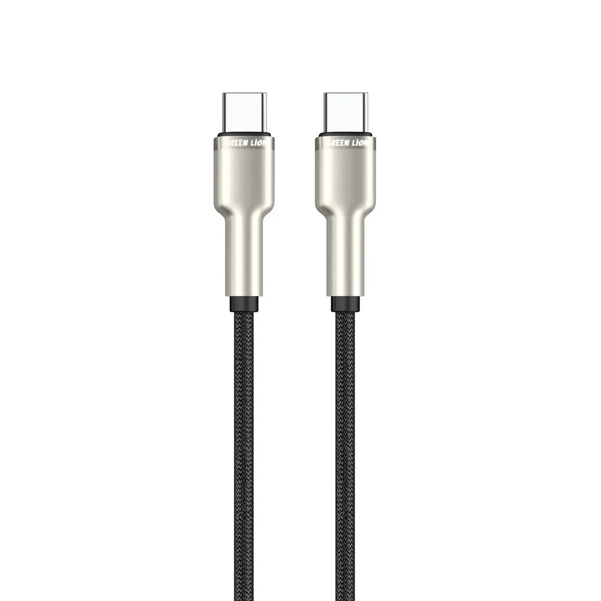 Green Lion USB C to USB C Braided Cable Black – image 3