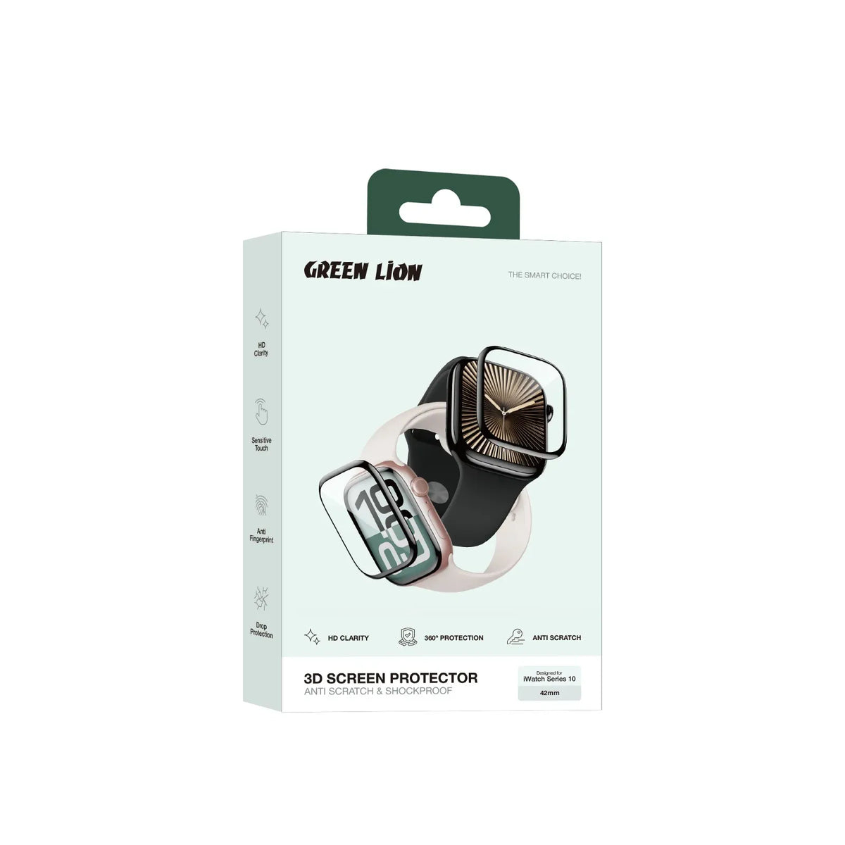 Green Lion 3 DScreen Protectorfor Apple Watch - Clear – image 5