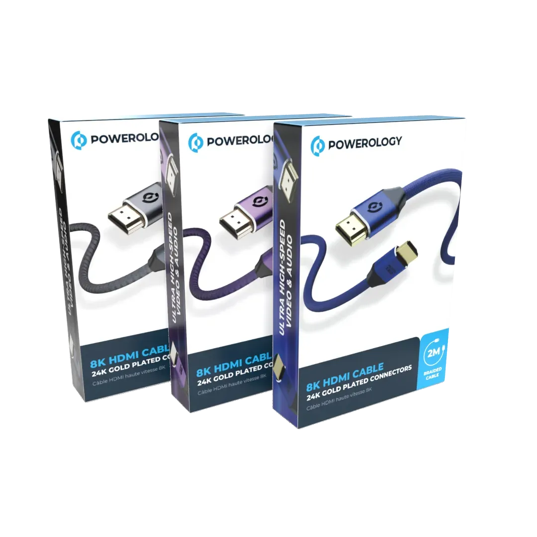 Powerology 8 KHDMI Braided Cable 2 M - Gray – image 7